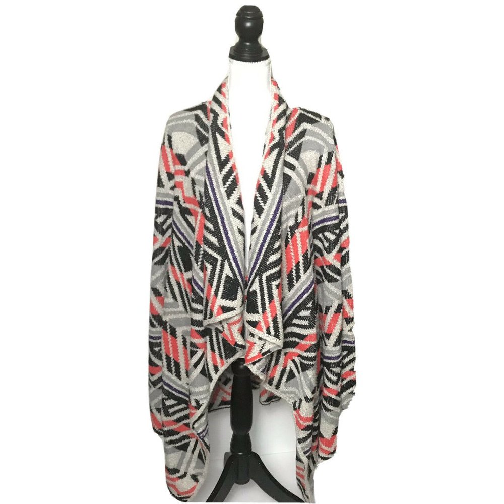 Lucky Brand Boho Aztec Open Front Cardigan